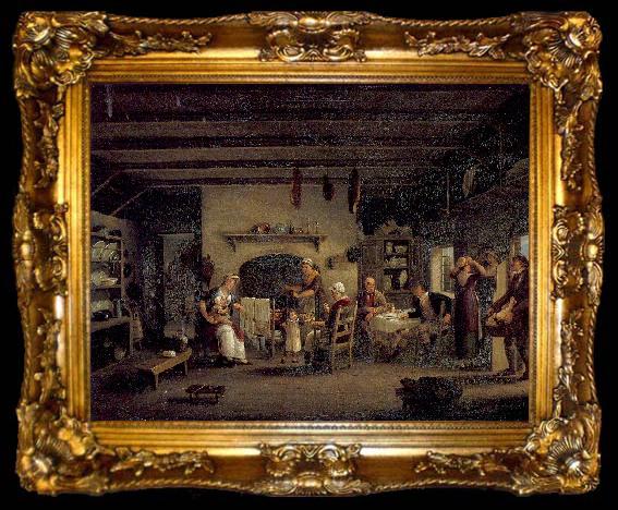 framed  Mulvany, John George Cottage Interior, ta009-2